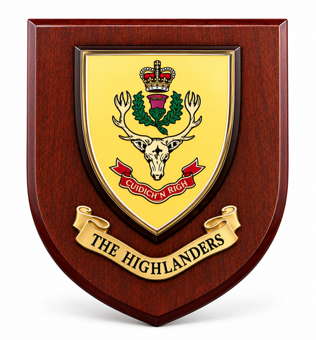 The Highlanders Seaforths, Gordons and Camerons - Wall Shield Plaque
