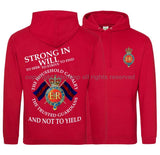 The Household Cavalry Strong In Will Double Side Printed Hoodie
