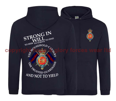 The Household Cavalry Strong In Will Double Side Printed Hoodie