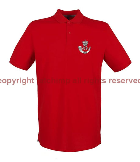 The Rifles Regiment Embroidered Pique Polo Shirt