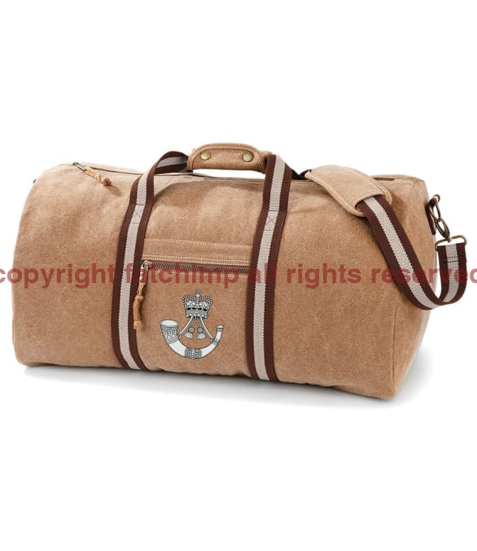 The Rifles Regiment Vintage Canvas Holdall