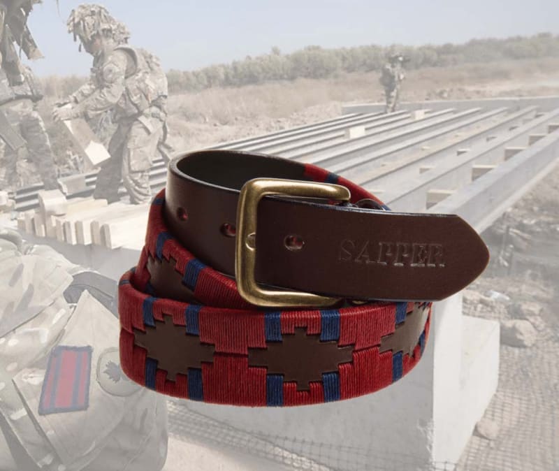 THE ROYAL ENGINEERS LEATHER POLO BELT