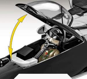 Top Gun SU-57 Felon brick plane model - COBI 5921 - 816 bricks