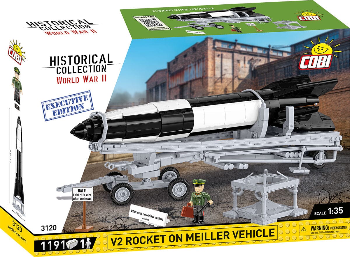 V2 rocket on Meiller vehicle brick model - COBI 3120 - 1210 bricks EXECUTIVE EDITION