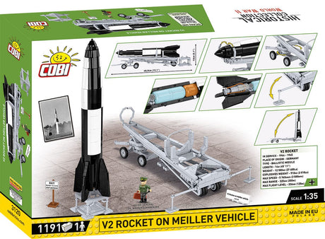 V2 rocket on Meiller vehicle brick model - COBI 3120 - 1210 bricks EXECUTIVE EDITION