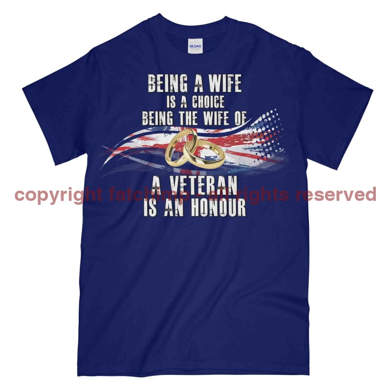 Veterans Wife Printed T-Shirt