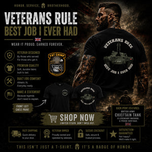 Chieftain Tank Veterans Rule Double Print T-Shirt