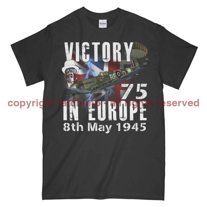 Victory In Europe 75 Commemorative Printed T-Shirt