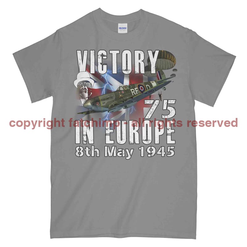 Victory In Europe 75 Commemorative Printed T-Shirt
