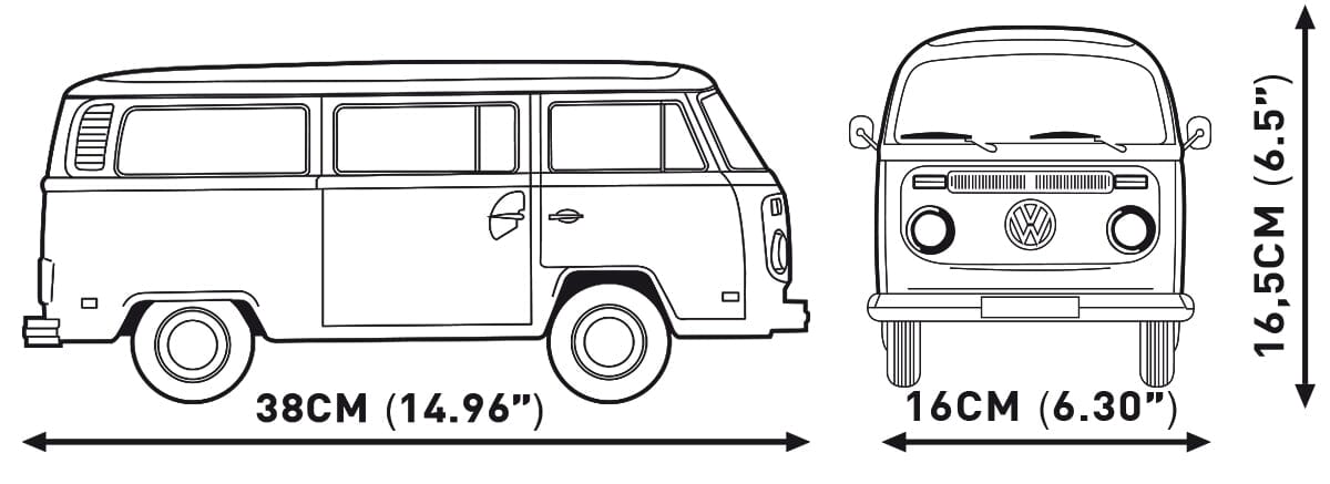 Volkswagen T2a Campervan brick model - COBI 24362 - 2300 bricks