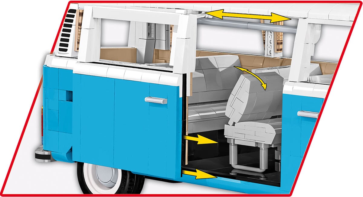 Volkswagen T2a Campervan brick model - COBI 24362 - 2300 bricks