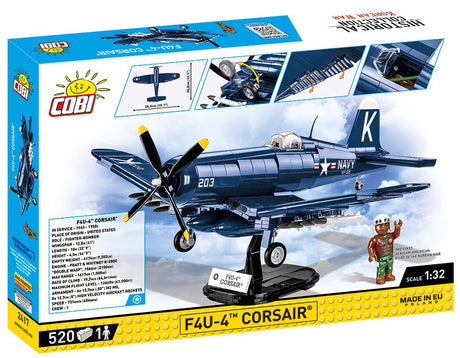 Vought F4U-4 Corsair brick plane model - COBI 2417 - 520 bricks