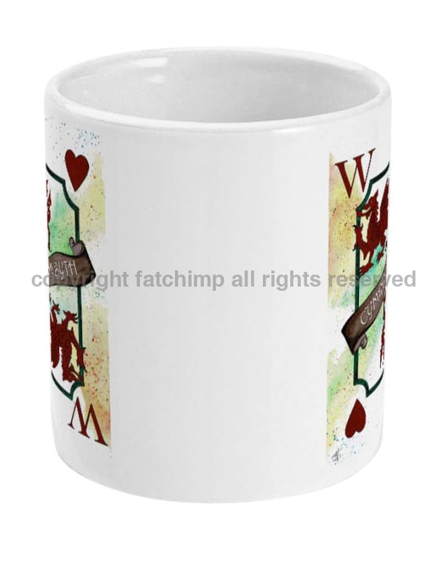 WALES FOREVER Playing Card Art Ceramic Mug