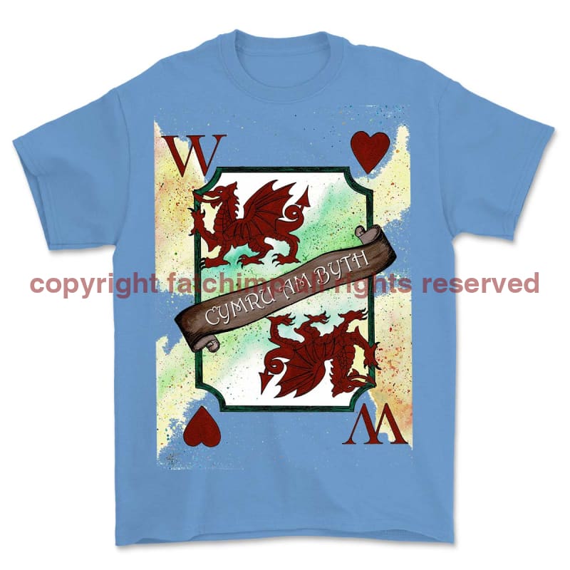 Wales Forever Playing Card Art Printed T-Shirt