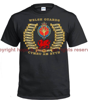 Welsh Guards Battle Honours Printed T-Shirt
