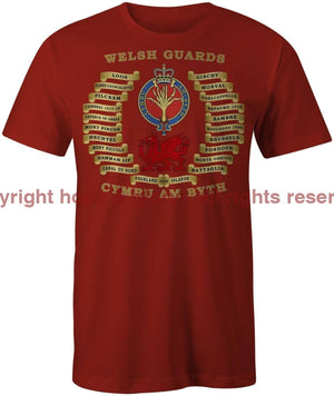 Welsh Guards Battle Honours Printed T-Shirt