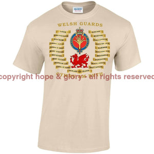 Welsh Guards Battle Honours Printed T-Shirt