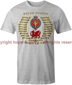 Welsh Guards Battle Honours Printed T-Shirt