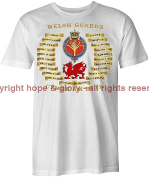 Welsh Guards Battle Honours Printed T-Shirt