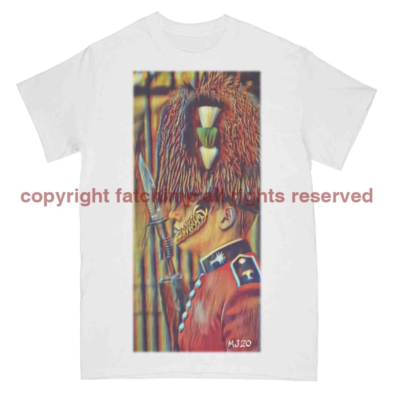 Welsh Guards Ceremonial On Parade Art Printed T-Shirt