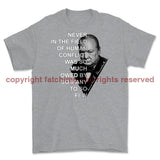 Winston Churchill 'So Much Owed' Printed T-Shirt