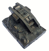 Military Statue - World War One Mark IV Male Tank 1/72 Cold Cast Bronze Military Statue