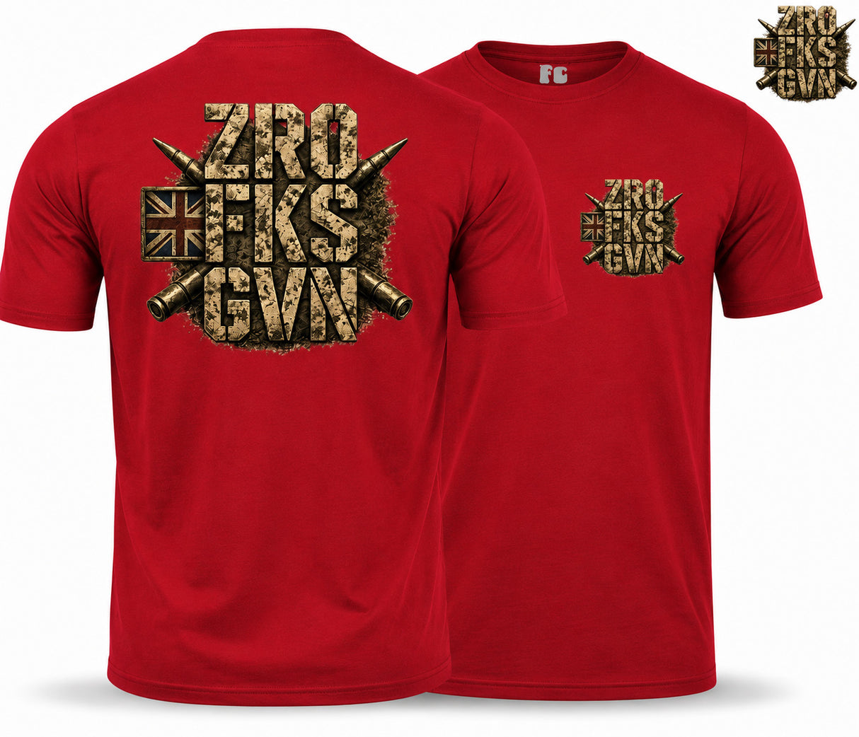ZRO FKS GVN Double Print T-Shirt