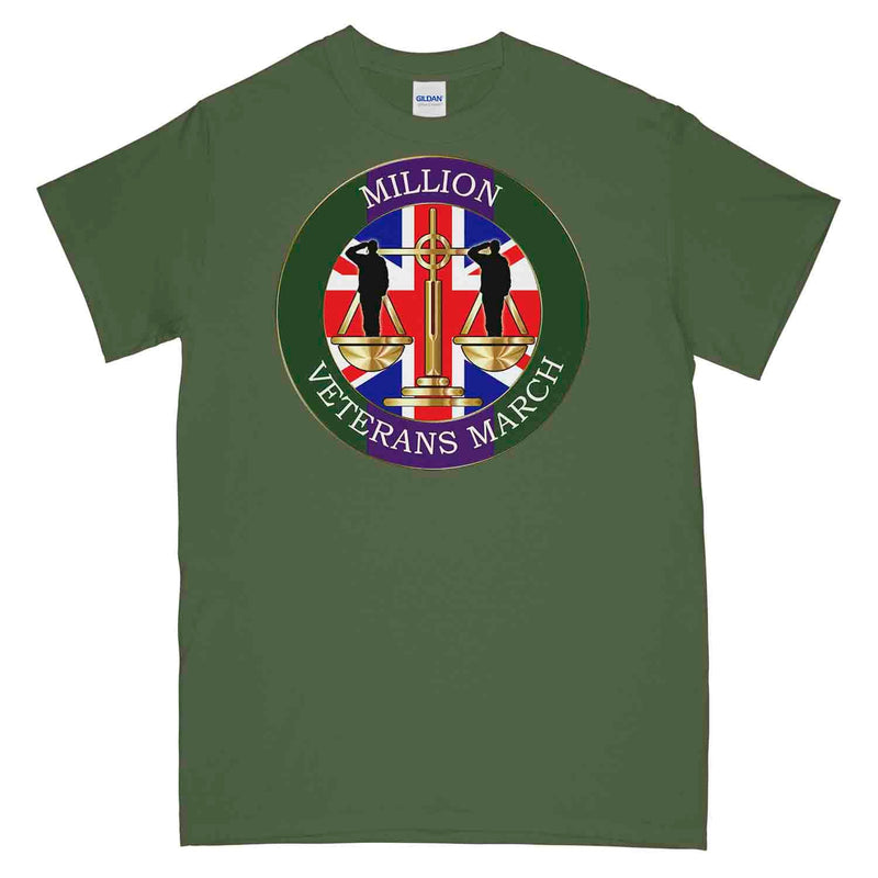 Million Veterans March Printed T-Shirt