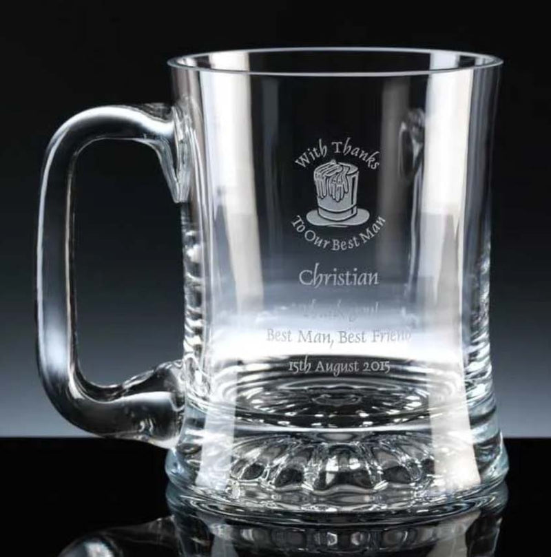 ARMED FORCES BALMORAL GLASS 1PT WAISTED STAR BASE TANKARD