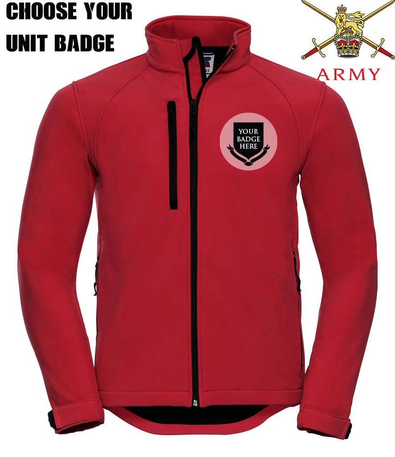 BRITISH ARMY UNITS Embroidered 3 Layer Softshell Jacket