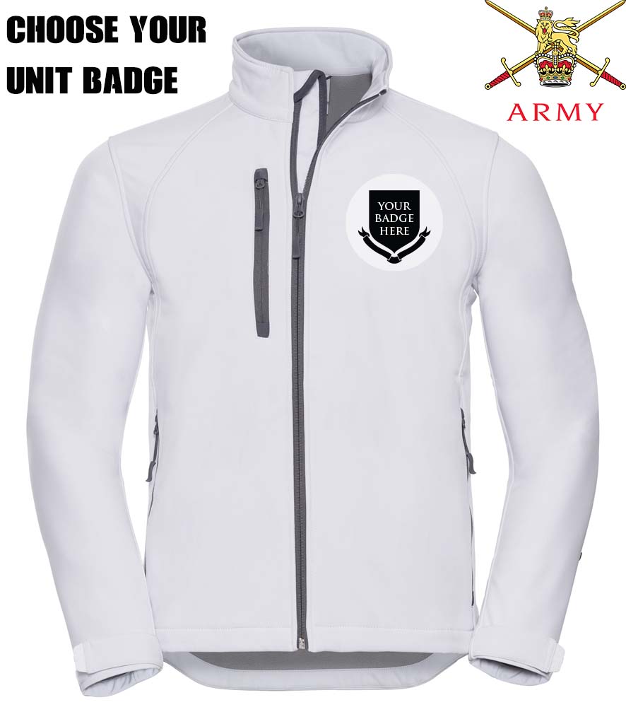 BRITISH ARMY UNITS Embroidered 3 Layer Softshell Jacket