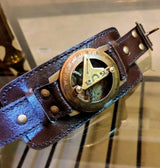 COMPASS WRIST WATCH WITH LEATHER STRAPS