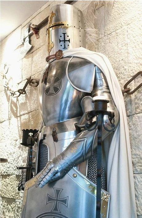 MEDIEVAL KNIGHTS TEMPLAR ARMOURED SUIT - FULLY WEARABLE