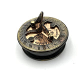 STANLEY LONDON REPLICA SUNDIAL COMPASS WITH WOODEN BOX