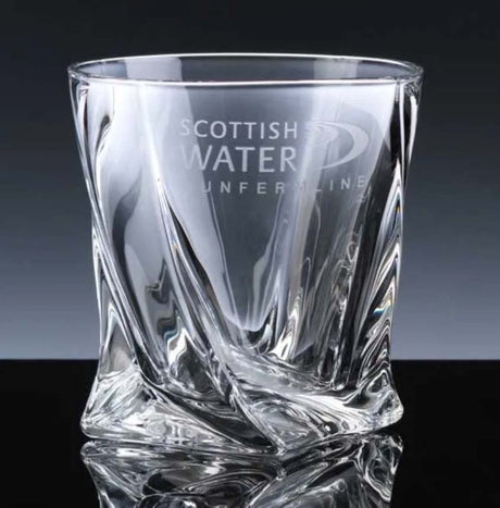 ARMED FORCES ENGRAVED QUADRO CRYSTAL WHISKY TUMBLER