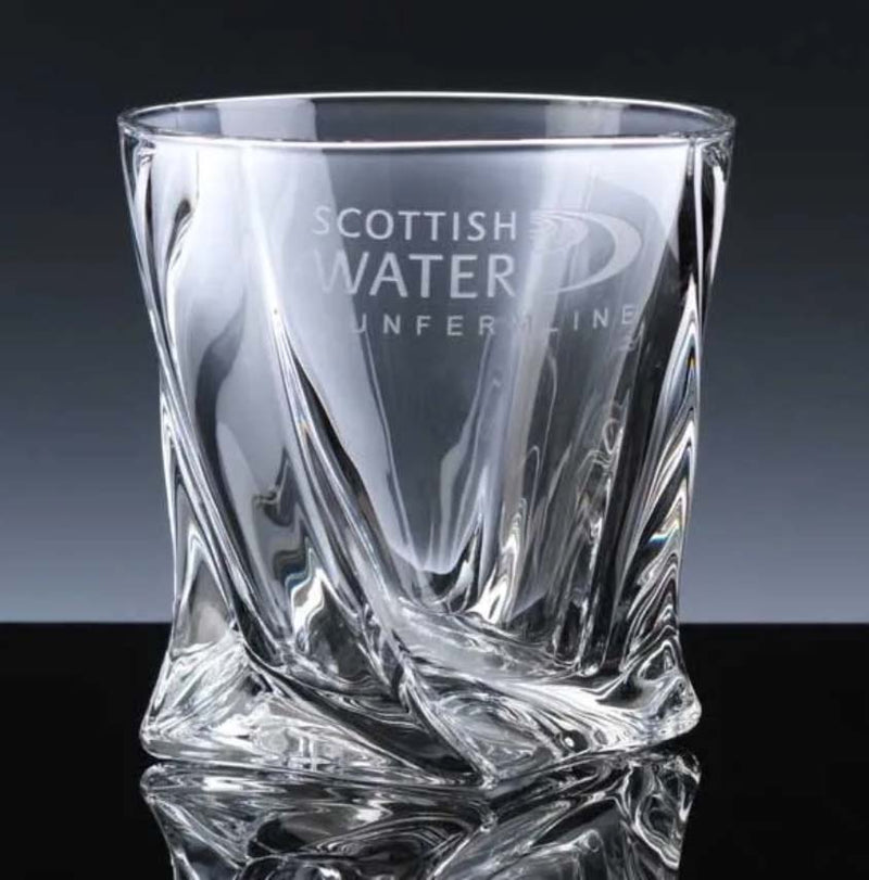 ARMED FORCES ENGRAVED QUADRO CRYSTAL WHISKY TUMBLER