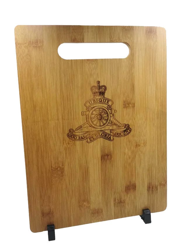 Armed Forces Unit Badge Engraved Bamboo Cheese Board