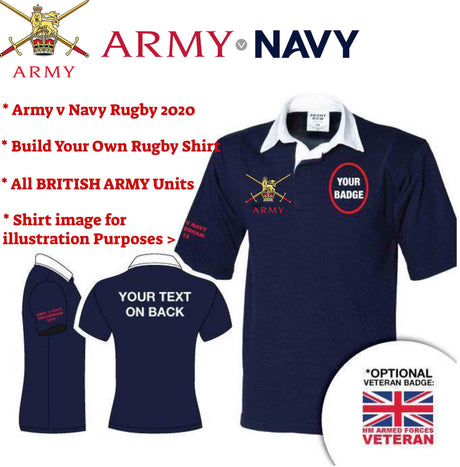 British Army Units Army V Navy 2020 Short Sleeve Rugby Shirt