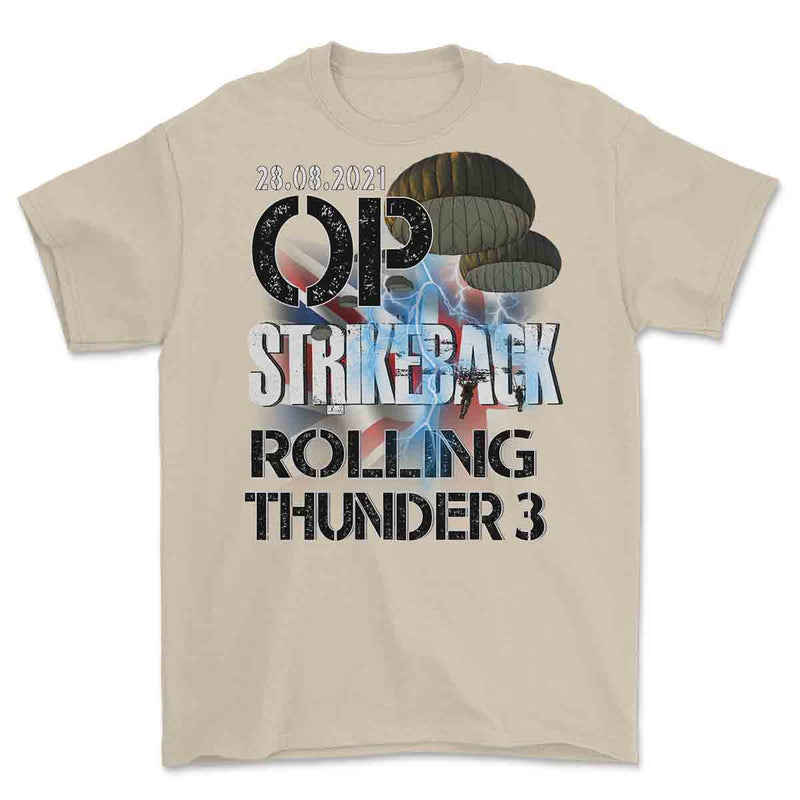 Rolling Thunder OP Strike Back Riders Front Print T-Shirt