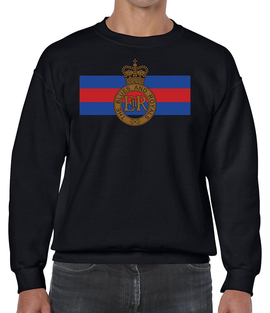 Blues And Royals Cap Badge Front Printed Sweater
