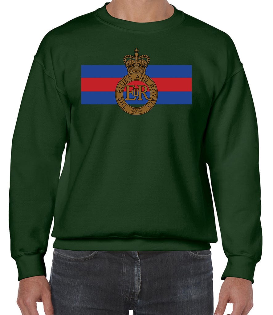 Blues And Royals Cap Badge Front Printed Sweater