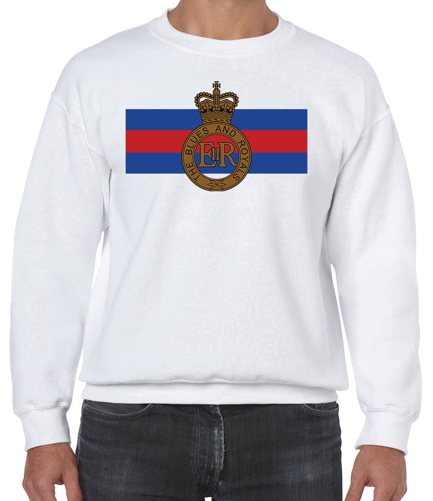 Blues And Royals Cap Badge Front Printed Sweater