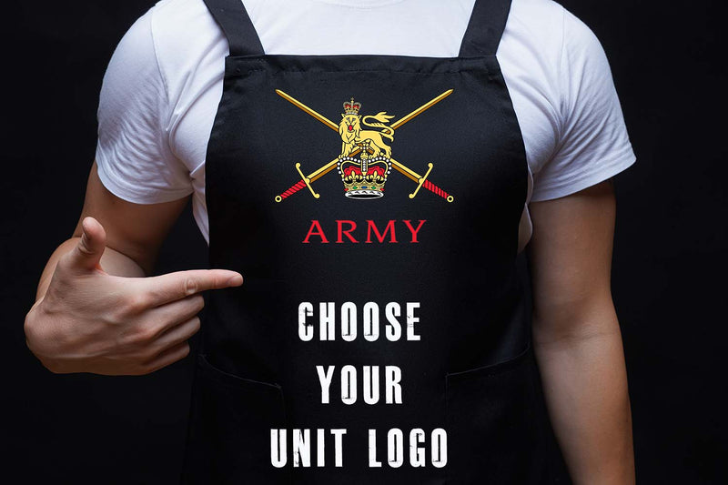 British Army Units Printed Cotton Unisex Apron