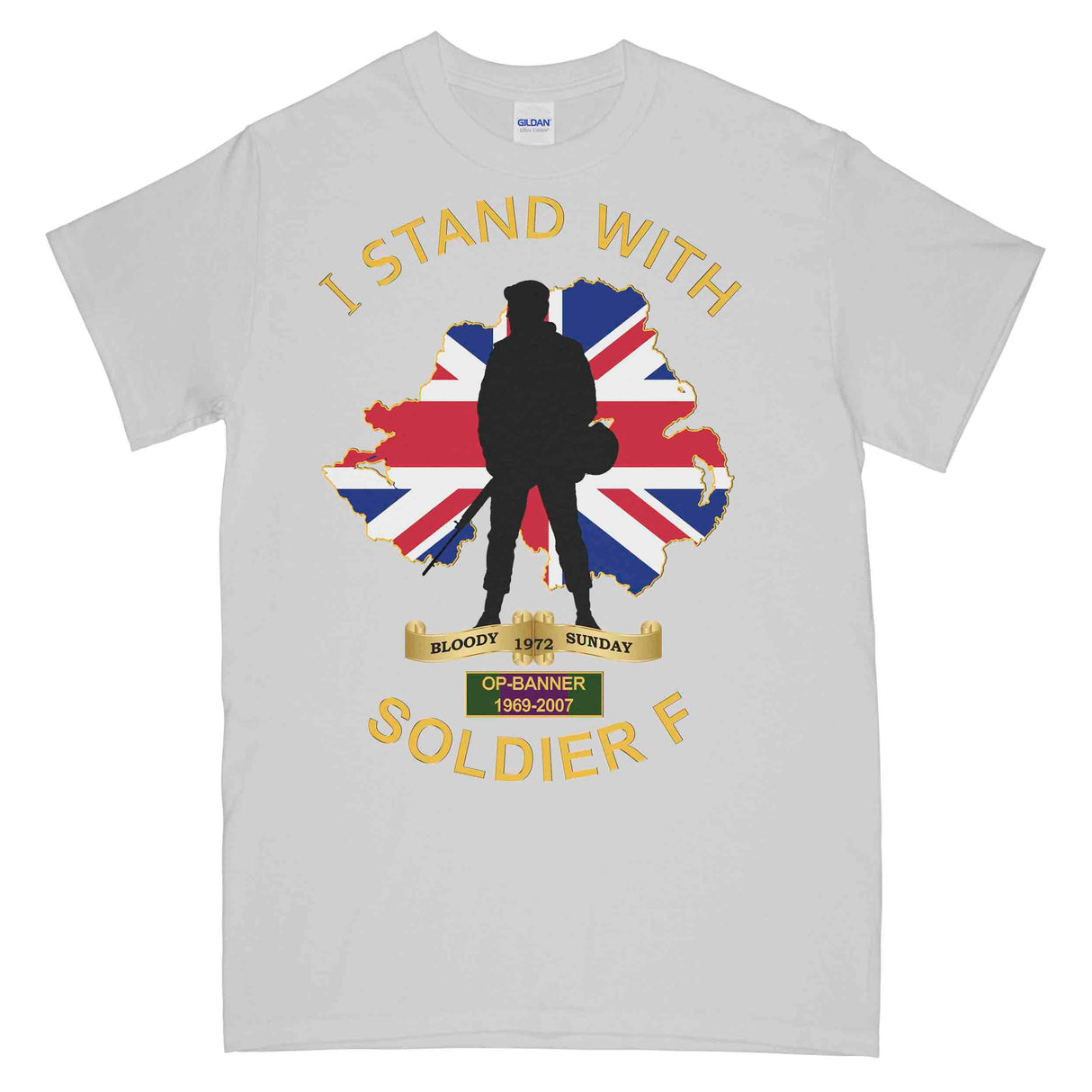 I Stand With Soldier F Printed T-Shirt