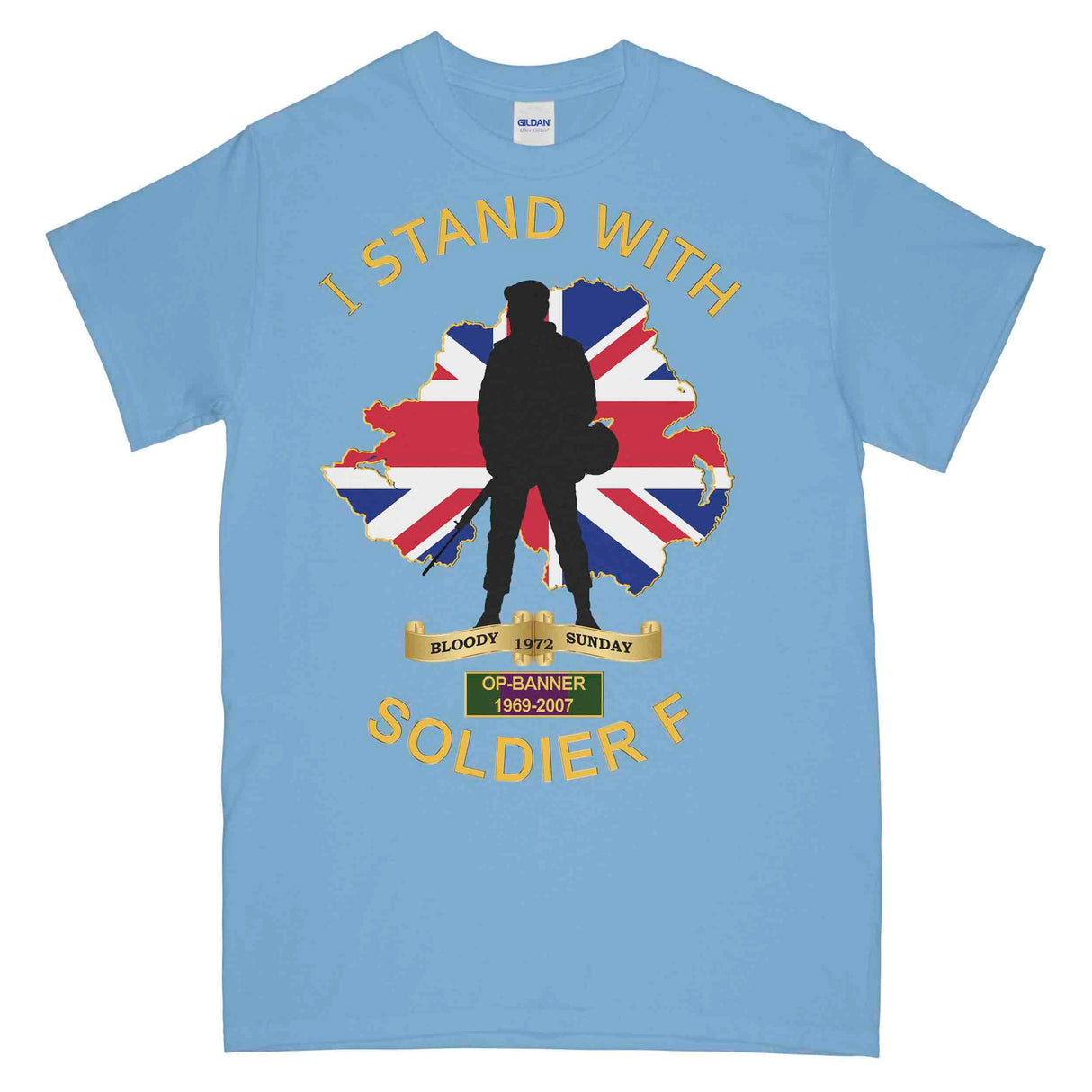 I Stand With Soldier F Printed T-Shirt