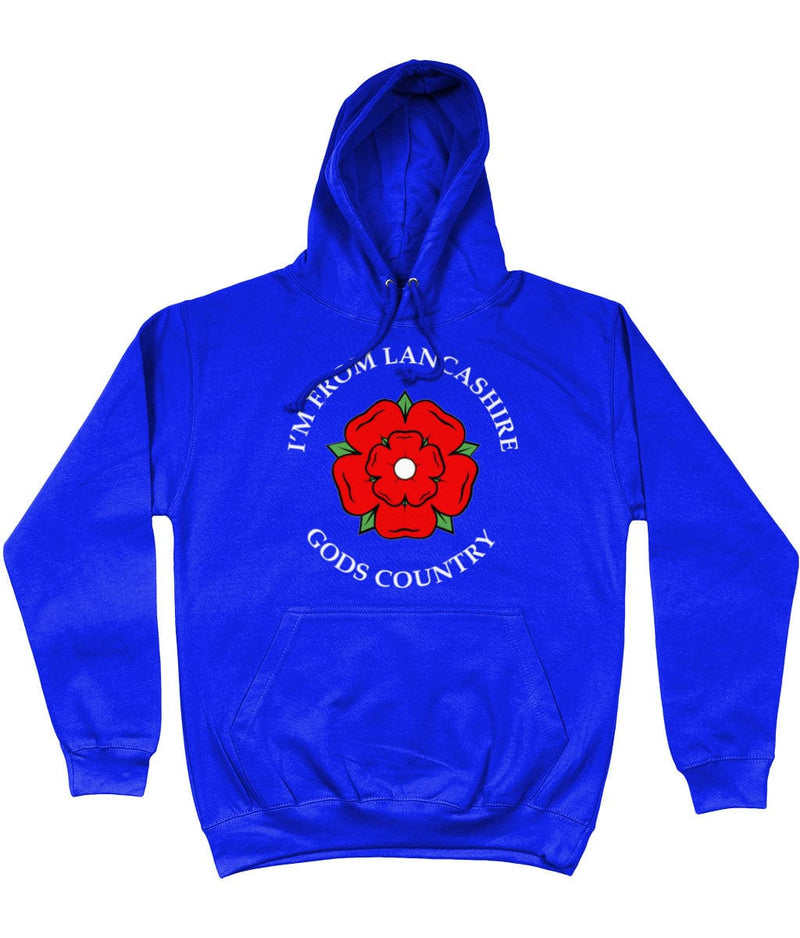 I'M FROM LANCASHIRE God's Country FRONT PRINTED HOODIE