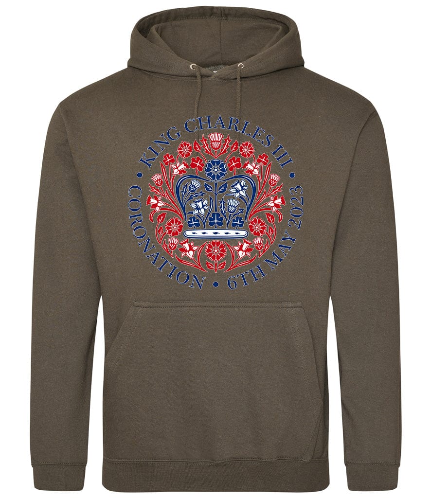 King Charles III Official Coronation Front Printed Unisex Hoodie