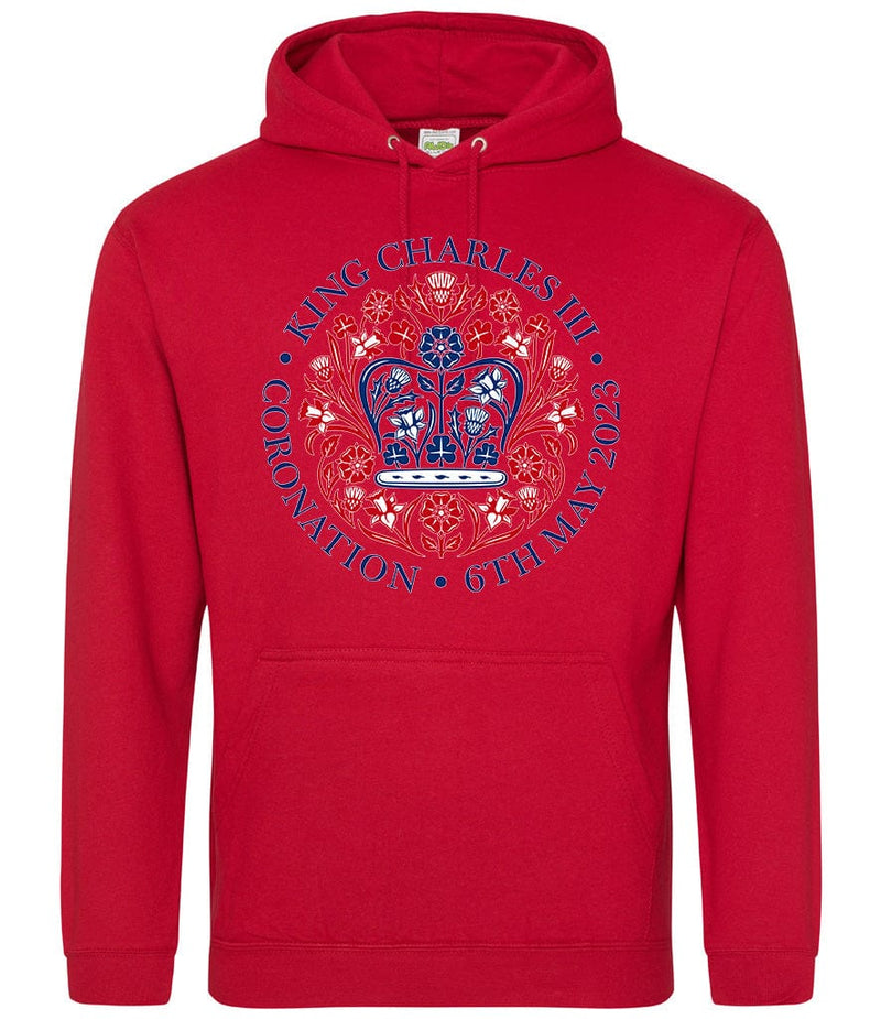King Charles III Official Coronation Front Printed Unisex Hoodie