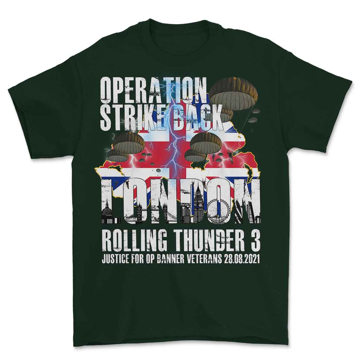 Rolling Thunder 3 OP Strike Back London Front Print T-Shirt