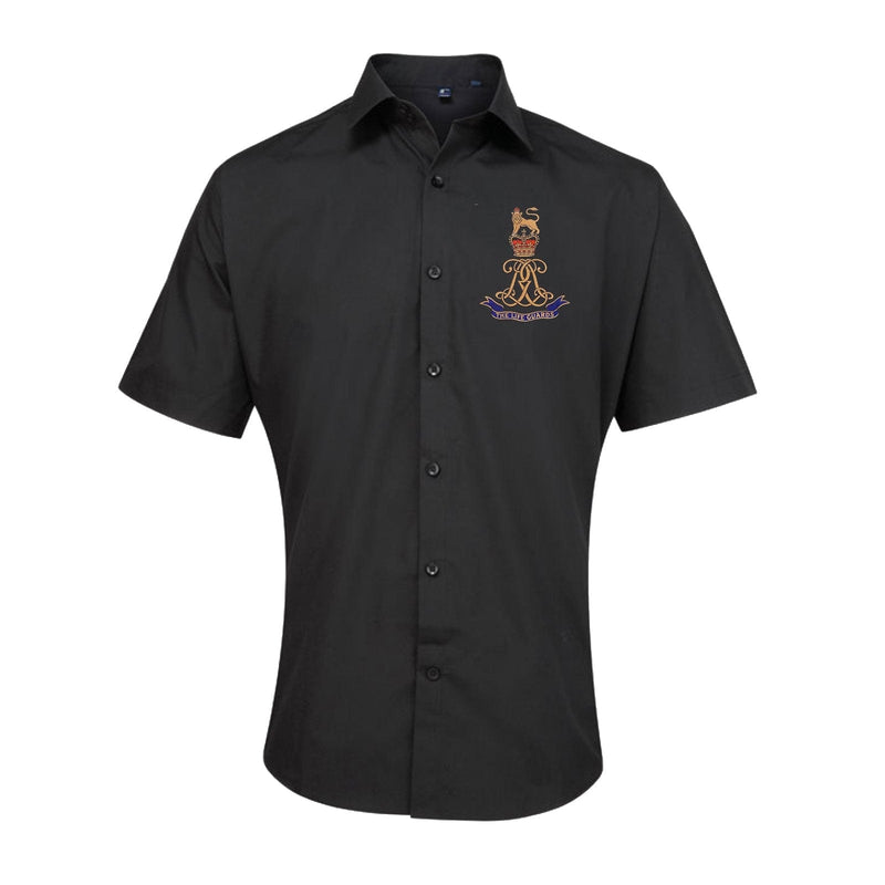 Oxford Dress Shirt - ARMED FORCES ARMY NAVY RAF Embroidered Short Sleeve Oxford Shirt